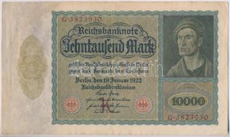 Németország / Weimari Köztársaság 1923. 10.000M (2xklf) T:III Germany / Weimar Republic 1922. 10.000 Mark (2xdiff) C:F