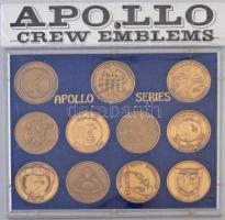 Amerikai Egyesült Államok 1968-1972. Apollo 11xklf emlékérem tokban (38,5mm) T:1 USA 1968-1972. Apollo 11xdiff commemorative medallion in case (38,5mm) C:UNC
