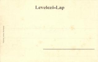 Budapest VII. Keleti pályaudvar és Baross szobor, virágárus és utcaseprő, villamos. Taussig Arthur k...