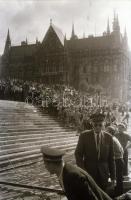 cca 1948 Vízből mentés képriportja, 43 db szabadon felhasználható vintage negatív Kotnyek Antal (192...