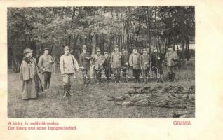 Gödöllő, Ferenc József király és vadásztársasága lelőtt fácánokkal / Der König und seiene Jagdgesellschaft / Franz Joseph and his hunters  (EK)