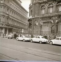 cca 1960 Budapesti városképek, életképek, 13 db szabadon felhasználható vintage negatív, 6x6 cm