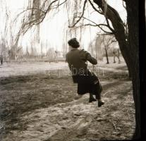 cca 1950 Balatoni felvételek, köztük a Csobánc hajó is, 11 db szabadon felhasználható vintage negatí...