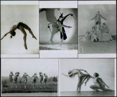 cca 1940 Az emberi test művészete, mozgás- és mozdulatművészeti kompozíciók, 5 db mai nagyítás, 10x15 cm