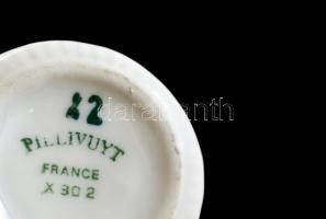 2 db Pullivuyt francia só-bors tartó, jelzett, kis kopásokkal, m: 6,5 cm