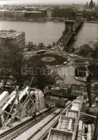 1986 Budapest, a sikló építése, 38 db szabadon felhasználható vintage negatív, 24x36 mm