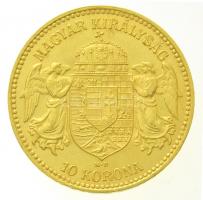 1913KB 10K Au "Ferenc József" (3,37g/0.900) T:1-,2 /  
Hungary 1913. 10 Korona Au "F...