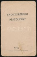 1945 Bp., Vörös Hadsereg parancsnoksága által kiállított kétnyelvű igazolvány