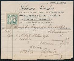 1897-1913 4 db fejléces számla (Gebauer Tivadar, Herz Mór, Neumayer Fülöp, Balázs Ferenc Könyvnyomdá...