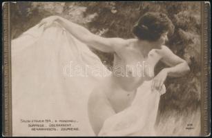 cca 1914 Erotikus fotólap, feliratozva, 9×13 cm