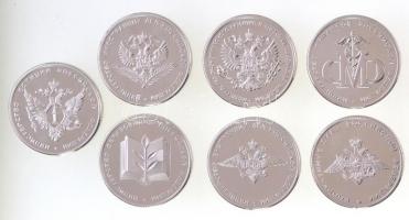 Oroszország 2002. 1R ezüstözött fém másolat (7xklf) T:PP
Russia 2002. 1 Rouble silver plated copies...