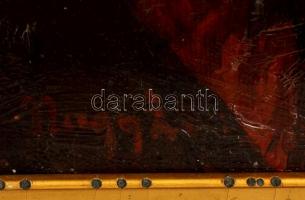 Nagy jelzéssel: Férfi portré, olaj, farost, díszes keretben, 25×17 cm