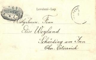 Feketehegy-fürdő, Merény, Nálepkovo; Tájképes litho keret. Kiadja Matz Gusztáv 1902. / landscape lit...