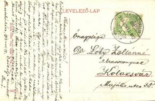 Érmihályfalva, Valea Lui Mihai; Fő utca, Grósz üzlete. W.L. Bp. N. 5986. / main street with shops