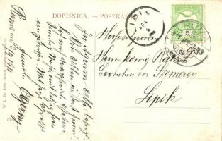 Árpatarló, Ruma; Római katolikus templom és tér, üzletek. W.L. Bp. 4309. / R. kat. crkva / church, s...