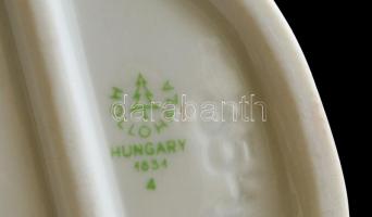 Hollóházi kanalasgém pár, kézzel festett, jelzett, hibátlan, m: 20,5 cm