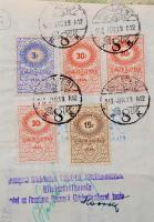 cca 1930-1948 kb 40 db váltó okmánybélyegekkel