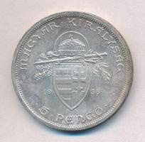 1938. 5P Ag "Szent István" T:1-,2 kis patina
Adamo P8.1