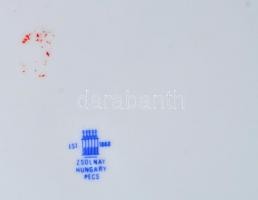 Zsolnay süteményes készlet, hiányos, összesen: 6 db, jelzett, hibátlan, d:16,5 cm (5×), d:26 cm