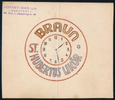Korányi Márton (1879-1967): 5 db reklámgrafika terv (Zwack, Dreher, Braun, Ovomaltine, Nikopáll), ak...