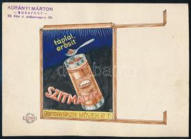 Korányi Márton (1879-1967): 6 db reklámgrafika terv (Stühmer, Danuvia MOM, Dohány-Árúda, Szitmaltin,...