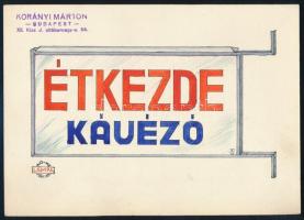 Korányi Márton (1879-1967): 6 db reklámgrafika terv (Stühmer, Danuvia MOM, Dohány-Árúda, Szitmaltin,...