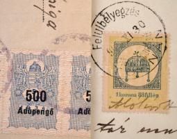 cca 1860-1940 10 db klf okmány okmánybélyegekkel