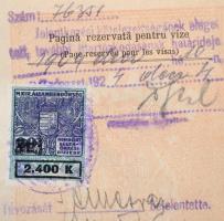 cca 1860-1940 10 db klf okmány klf okmánybélyegekkel