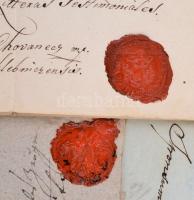 cca 1800-1830 10 db klf hivatalos okmány címeres és egyéb pecsétekkel