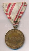 Ausztria 1932. "Háborús Emlékérem 1914-1918" aranyozott Br kitüntetés mellszalagon T:2
Au...