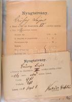 cca 1890-1940 43 db klf okmány és nyomtatvány, néhány okmánybélyeggel gyűrűs berakóban