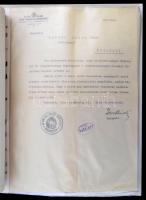 cca 1890-1940 43 db klf okmány és nyomtatvány, néhány okmánybélyeggel gyűrűs berakóban