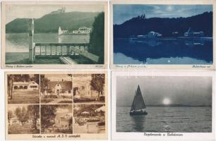 Balaton - 95 db régi (főleg 1930-as és 1940-es évek) városképes lap, Balaton és környéke