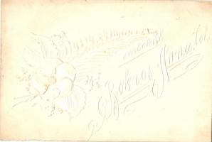 11 db régi dombornyomott üdvözlőlap, litho is (Karácsony, Újév, Húsvét) / 11 pre-1945 embossed greet...