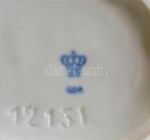 GDR porcelán madárkompozíció, kézzel festett, jelzett, hibátlan, m: 15 cm