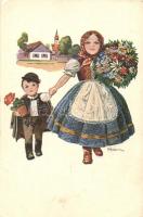 80 db főleg régi üdvözlőlap, motívumlapok, művészlapok, hölgyek / 80 mainly pre-1945 greeting cards,...