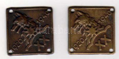 1930-1940. Farkaskölyök 10 textil- és 2 fém jelvény / Wölfling 10 Textilabzeichen + 2 Metalabzeichen