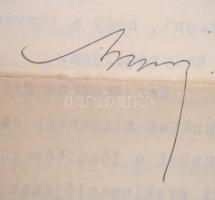 1920 VÉDETT! Neuilly, Apponyi Albert (1846-1933) a békeküldöttség elnökének március 8-án kelt, Huszá...