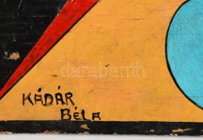 Kádár jelzéssel: Értelem és tudomány. Olaj, farost, sérült, 47×42 cm