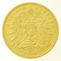 Ausztria 1905. 10K Au "Ferenc József" (3,35g/0.900) T:2 
Austria 1905. 10 Corona Au "...