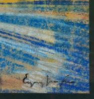 Egry jelzéssel: Vitorlás. Pasztell, papír, üvegezett keretben, 26×39 cm