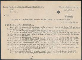 1944 M. kir. szombathelyi III. csendőrkerület által kiadott utasítás razziákra, laminált