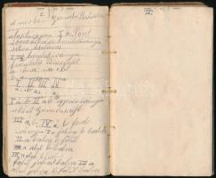 1830-1842 Vándorkönyv, cipész részére, német és cseh nyelven, számos bejegyzéssel, pecsétekkel, közt...