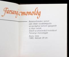 Barta Imre: Farsangi monológ, Debrecen, 1985. Kereskedelmi forgalomba nem került