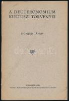 Domján János: A deuteronomium kultuszi törvényei. Bp., 1932, Pátria. Kiadói papírkötés, jó állapotban.