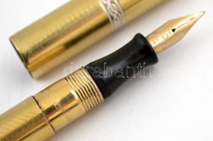 cca 1900 Régi 18K aranyozott töltőtoll A. Morton & Co., arany heggyel. / Vintage fountai pen wit...