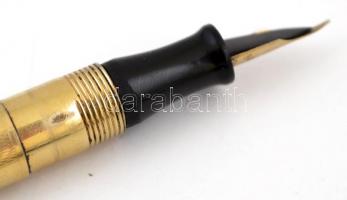 cca 1900 Régi 18K aranyozott töltőtoll A. Morton & Co., arany heggyel. / Vintage fountai pen wit...