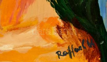 Raffael jelzéssel: Favágó. Olaj, karton, keretben, 21×26 cm