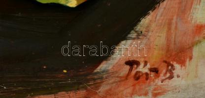 Pór jelzéssel: Ülő férfi. Olaj, farost, 78×63 cm