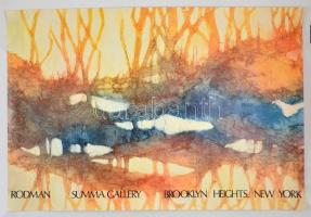 1980 Summa Gallery Brooklyn plakát, Ruth Rodman (1945-) festményével, 61x91 cm